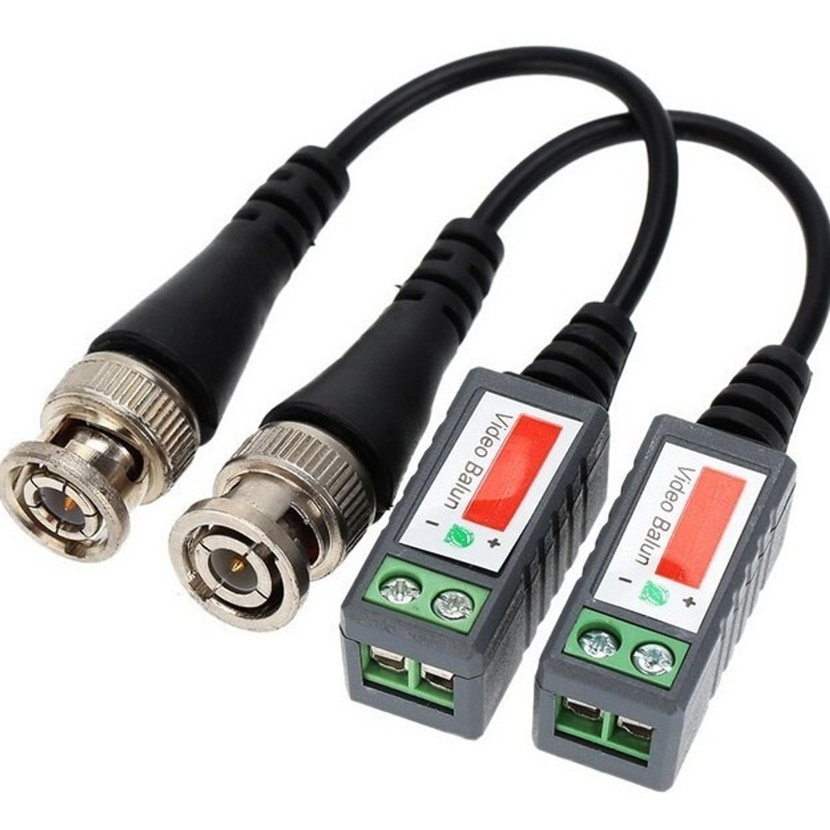 GENERICO - X4 Par Video Balun Pasivo Cable 720p 1080p Hdcvi Ahd Hdtvi Color Gris - 221050