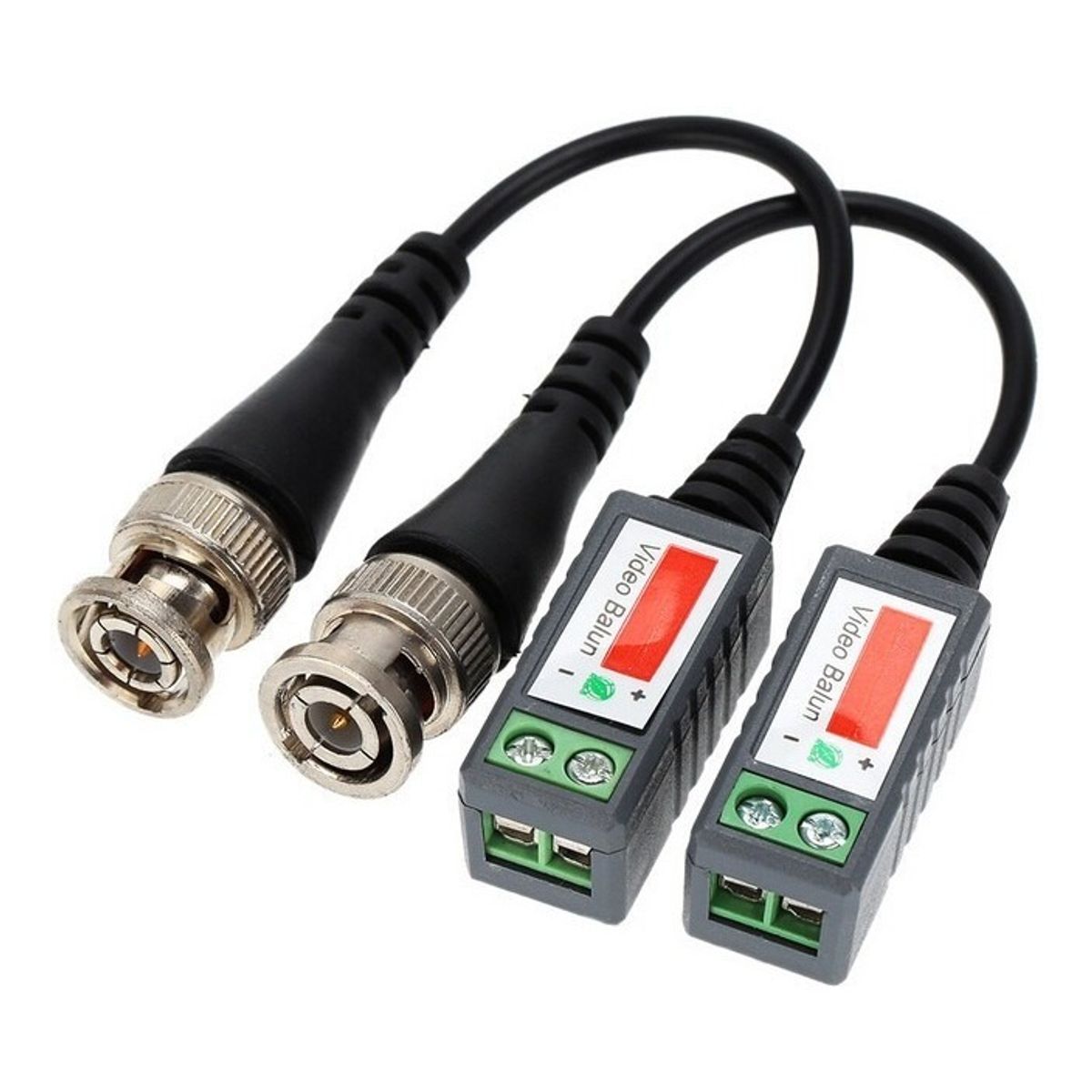GENERICO - X4 Par Video Balun Pasivo Cable 720p 1080p Hdcvi Ahd Hdtvi Color Gris - 221050