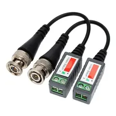 GENERICO - X4 Par Video Balun Pasivo Cable 720p 1080p Hdcvi Ahd Hdtvi Color Gris - 221050