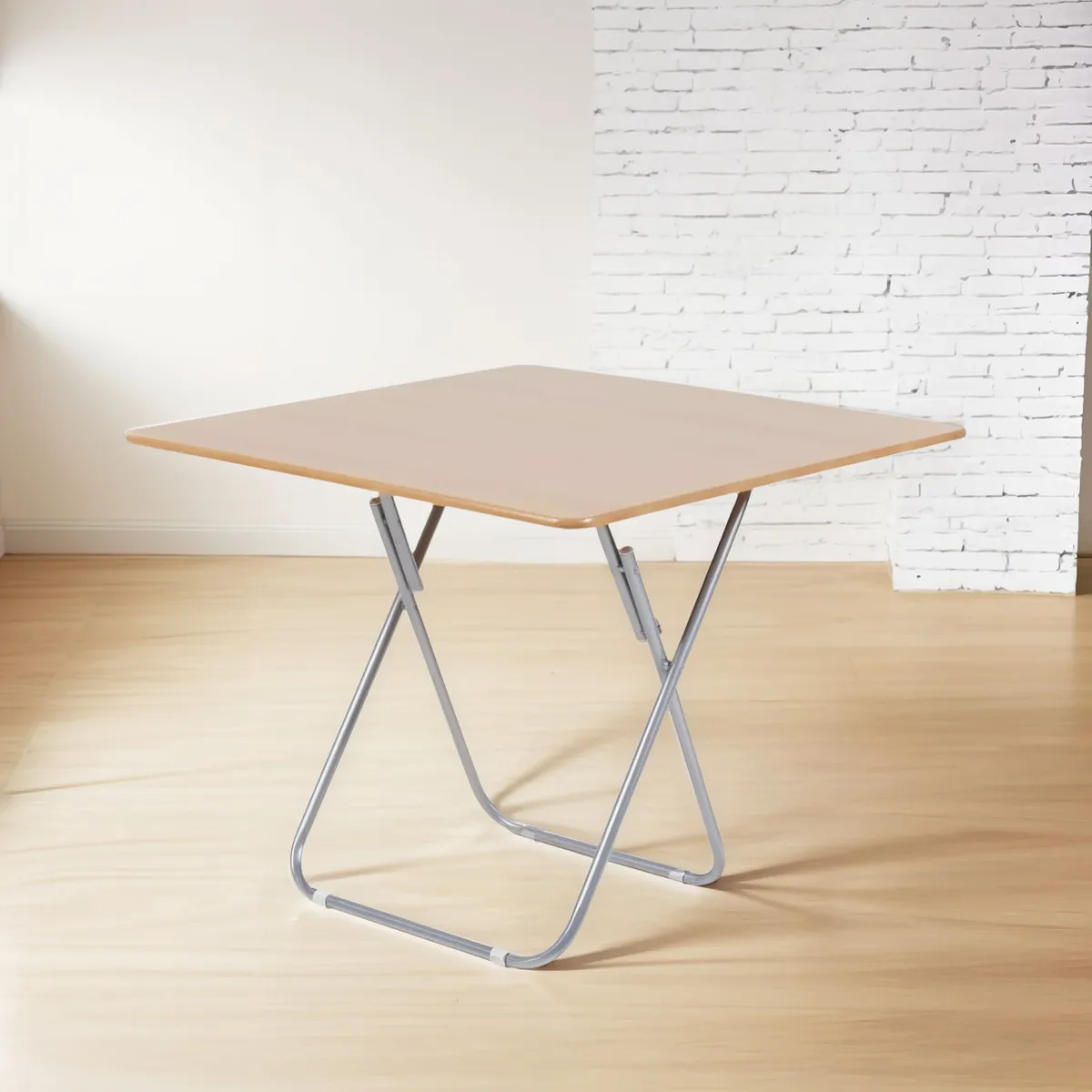 GENERICO - Mesa Plegable Portatil 60 Cm Para Exterior Multifuncional Color Café-300015