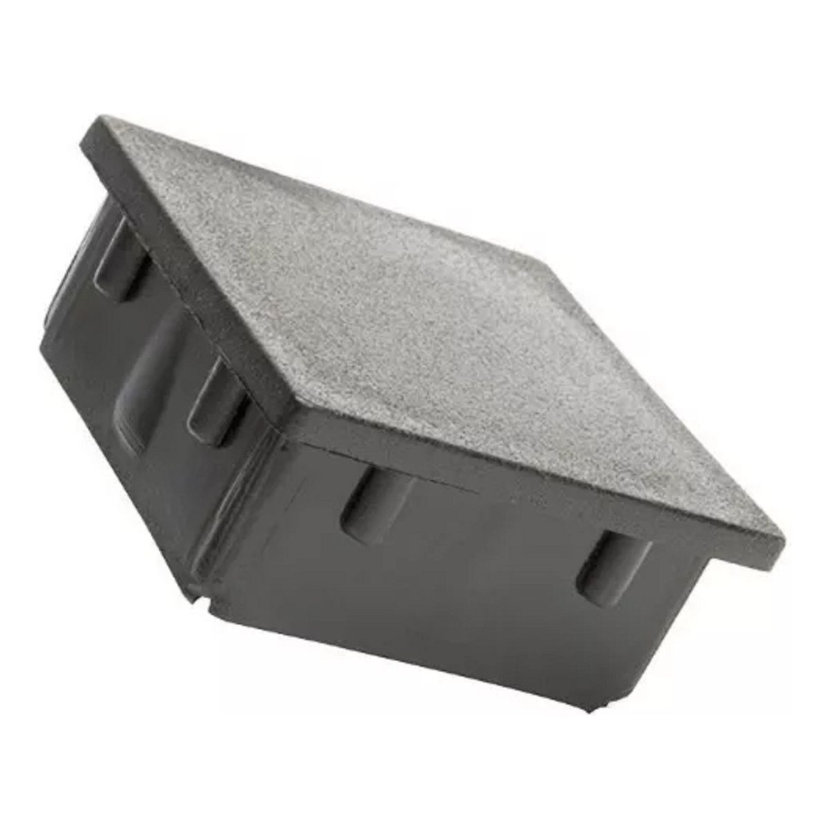 GENERICO - Tapa De Perfil 50x50mm pack 10 Unidades Ruedas Negro - 338068