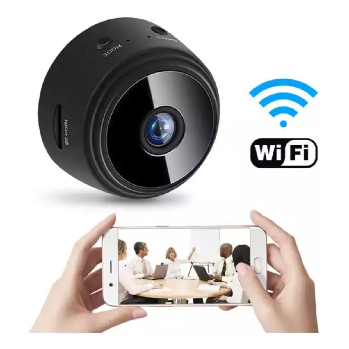 GENERICO - Mini Espião Cámara Seguridad Espía WiFi Full HD 1080p Visión Nocturna
