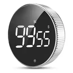 GENERICO - Temporizador Cronometro Digital Magnético Ajustable Cocina Color Negro