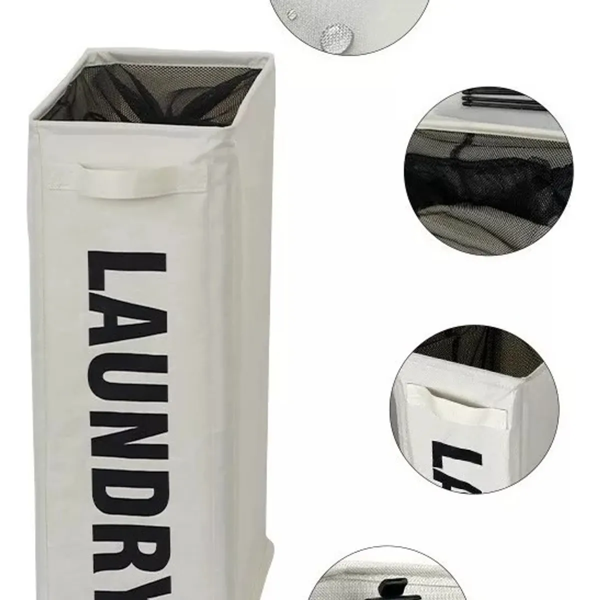 GENERICO - Canasto De Ropa Sucia Con Ruedas Laundry Lavanderia Negro - 331001