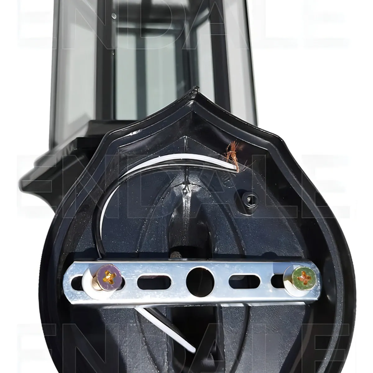 GENERICO - Farol Exterior Aplique Pared TIENDALED Diseño Colonial Metal Negro E27 Vidrio