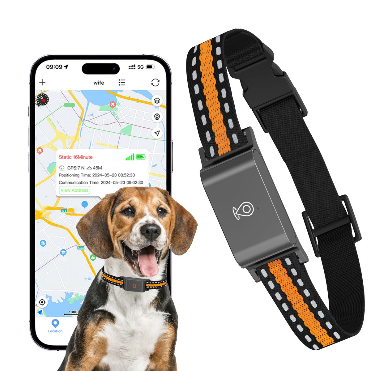 GENERICO - Collar Gps Rastreador Para Perro Gato Alerta Tiempo Real 4g