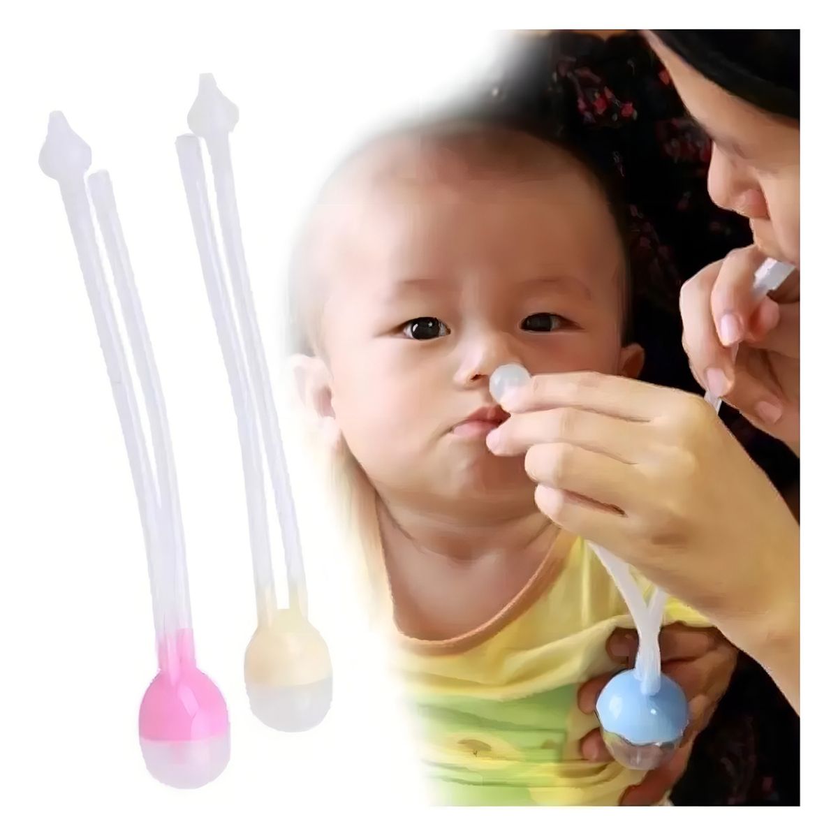 GENERICO - Aspirador Nasal Sacamocos Bebe Aspirador Nasal Bebe Deposito Color Azul