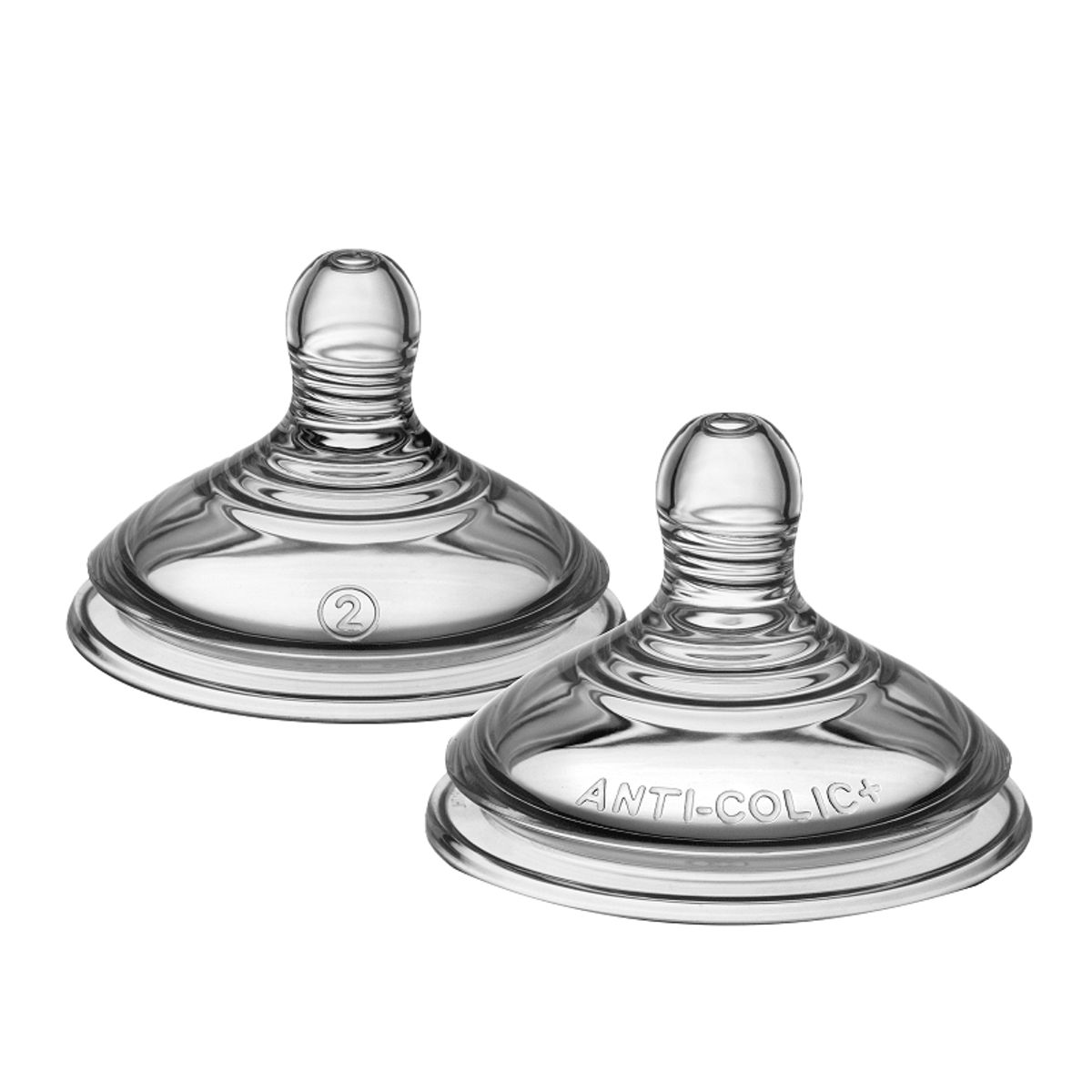 TOMMEE TIPPEE - REPUESTO TETINA DE SILICONA ADVANCE ANTICOLIC 2 UNIDADES FLUJO MEDIO 3 MESES+