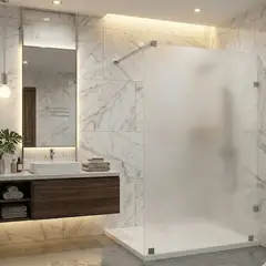 DELL ORTO - Shower Door vidrio templado con empavonado 120x190 cm Herraje Inox