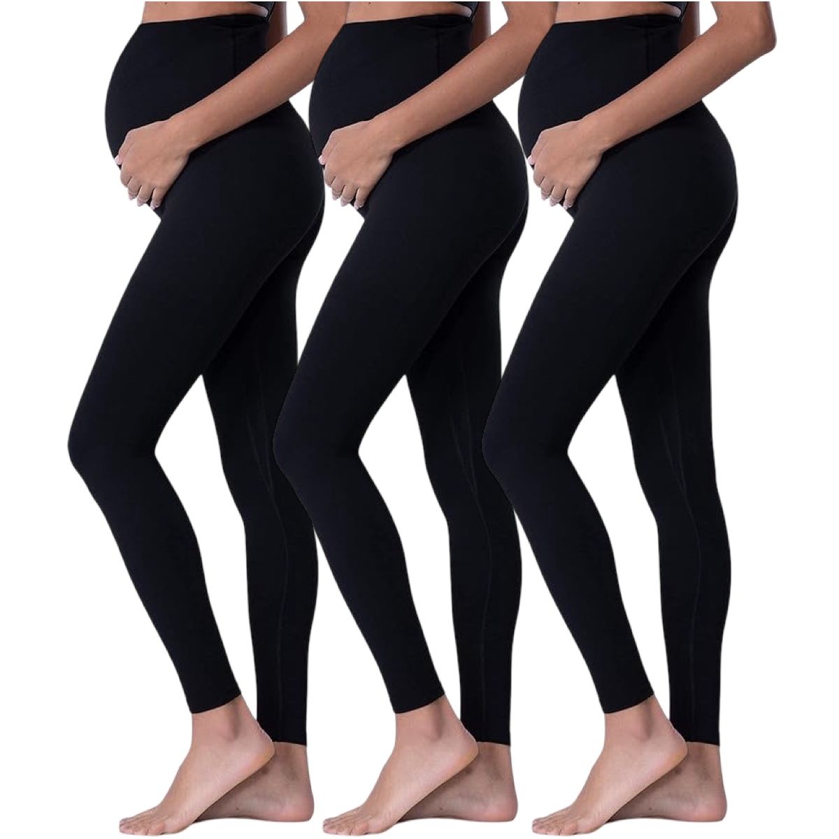 AAYO MODA - Pack 3 Calzas Leggings  Maternales Algodón Chiporro Abrigadas Invierno