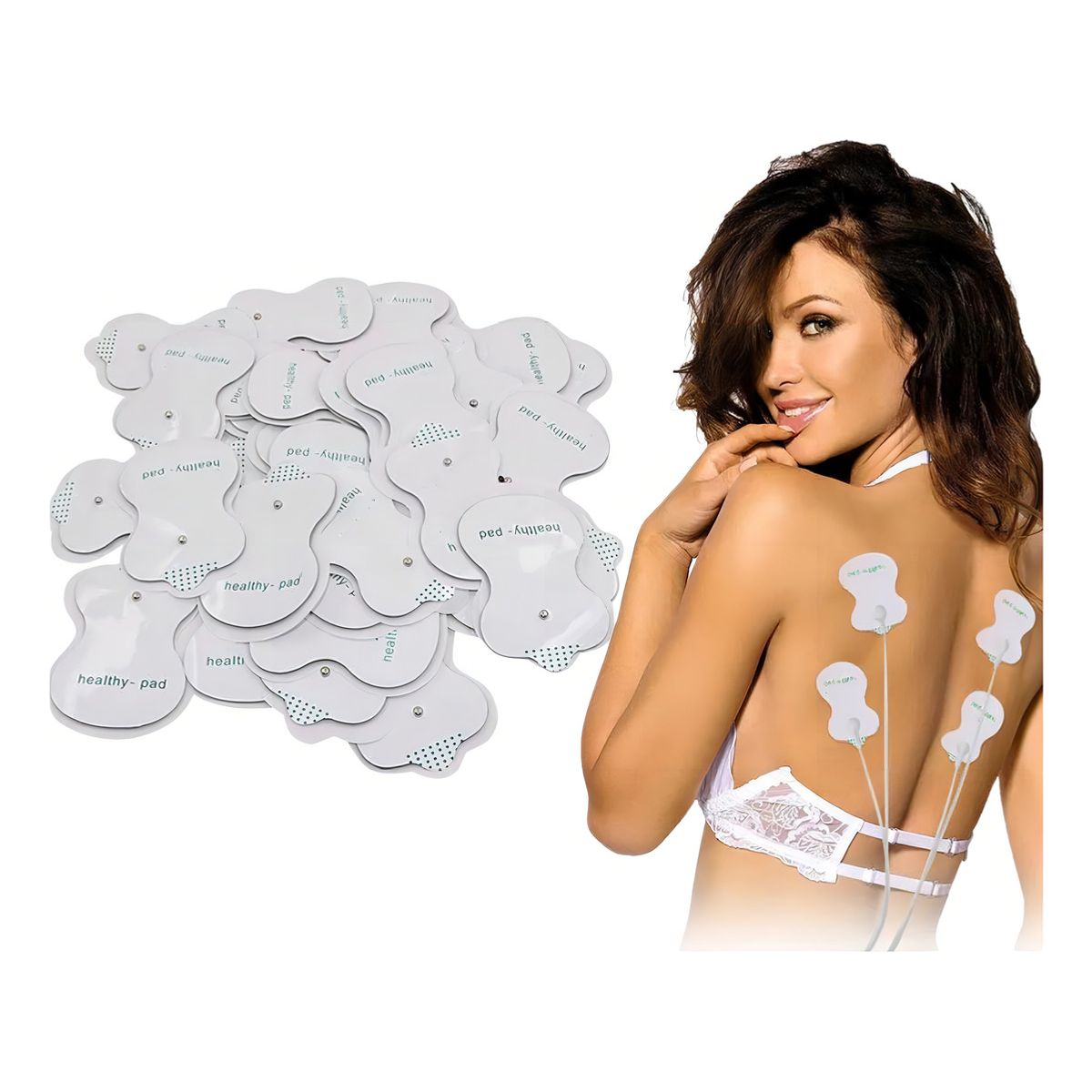 GENERICO - Electrodos 24 Parches Almohadillas Para Electroestimulacion Color Blanco