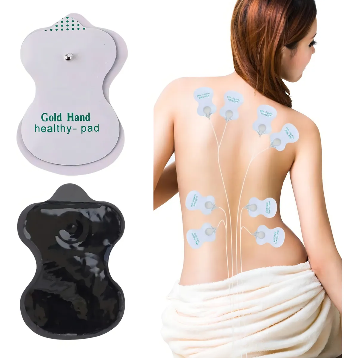 GENERICO - Electrodos 24 Parches Almohadillas Para Electroestimulacion Color Blanco