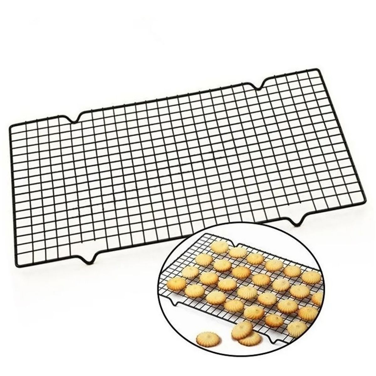 GENERICO - Rejilla Para Galletas Pizza Pan Hornear Freír Estilar Antiad
