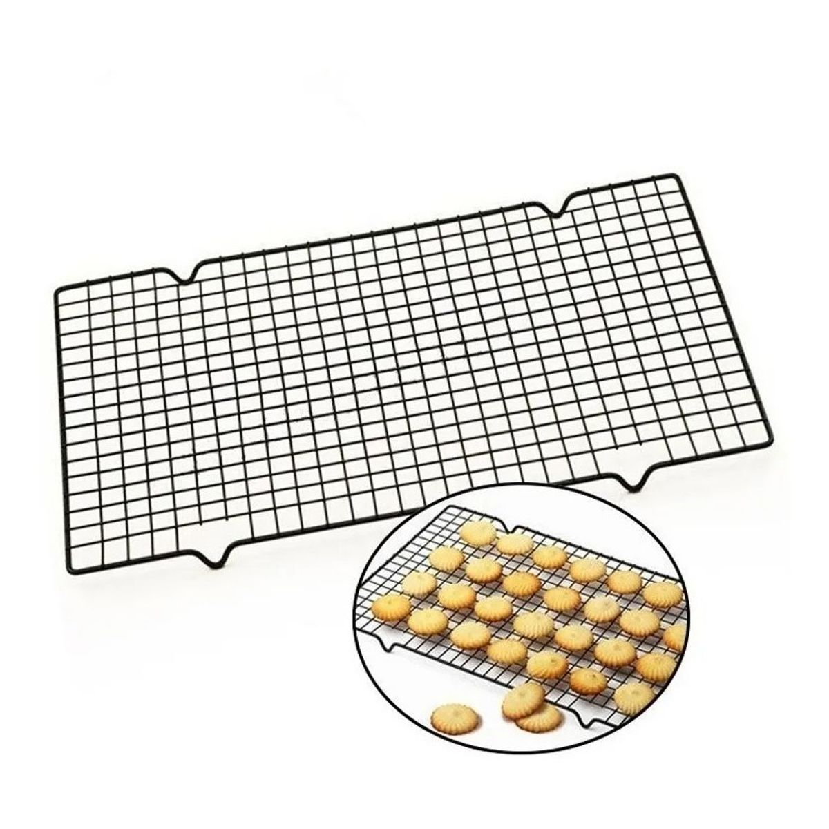 GENERICO - Rejilla Para Galletas Pizza Pan Hornear Freír Estilar Antiad