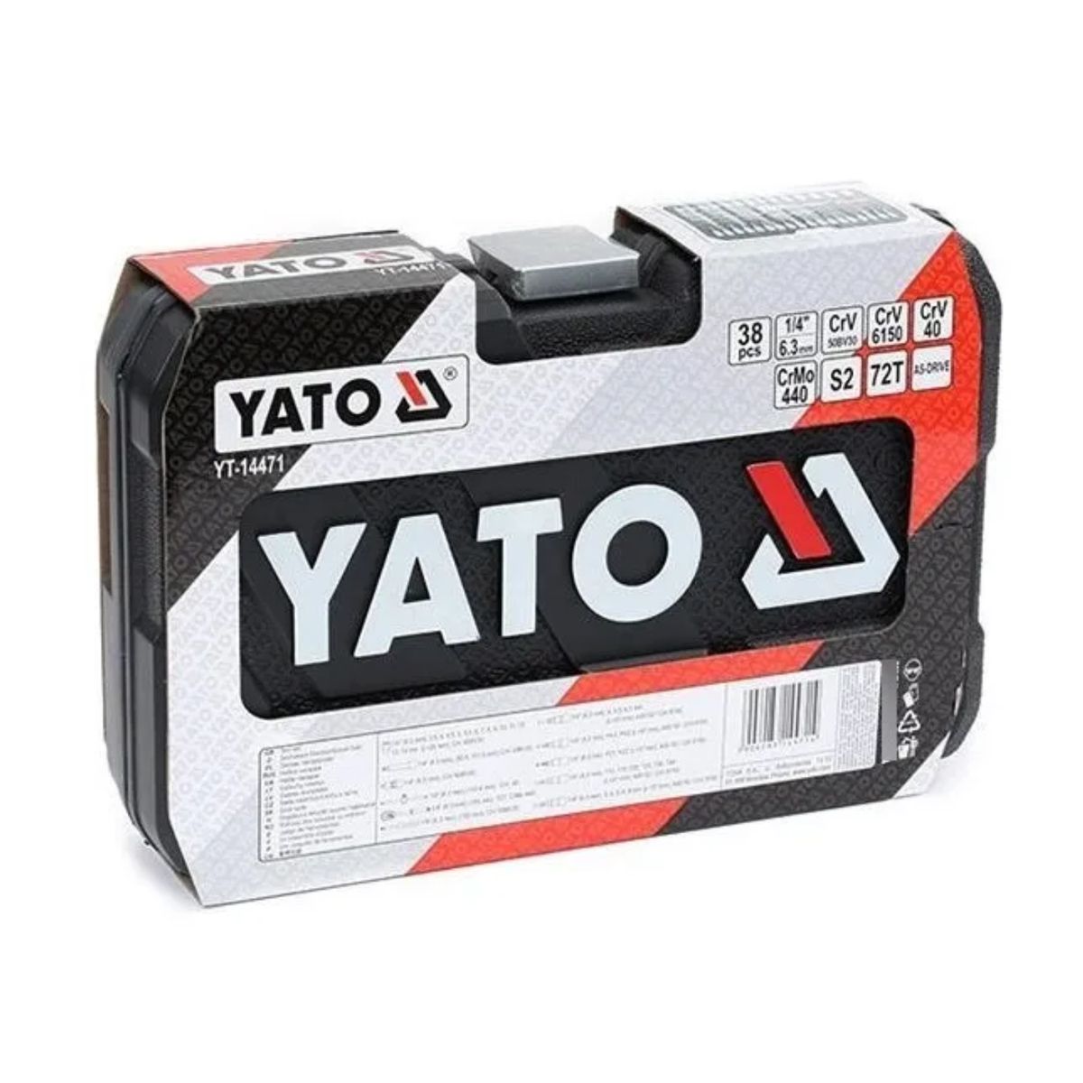 YATO - Juego De Dados 1/4  38 Piezas - YT-14471 - Yato