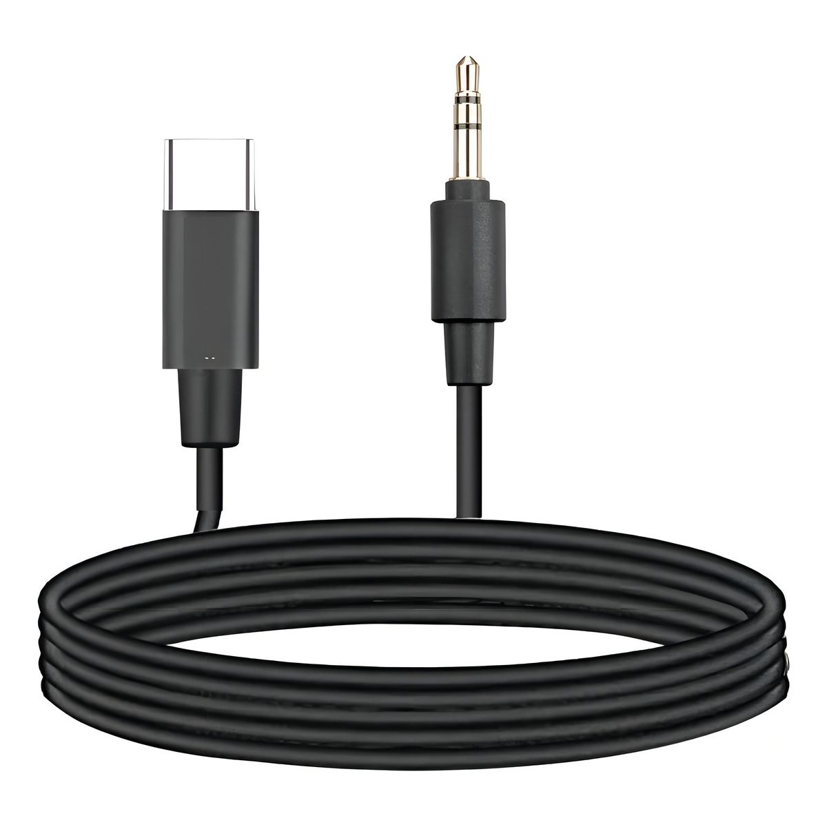 GENERICO - Cable Auxiliar Tipo C Jack Plug 3.5mm Macho Adaptador Audio Color Negro