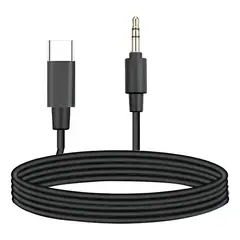 GENERICO - Cable Auxiliar Tipo C Jack Plug 3.5mm Macho Adaptador Audio Color Negro