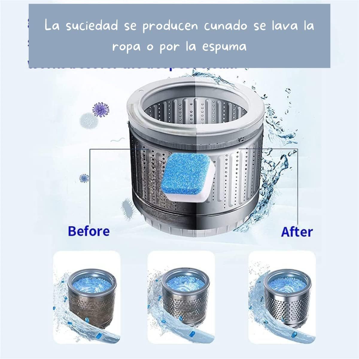 HAZ TU CLICK - Set 12 Pastillas Limpiadoras Para Lavadora