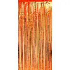 GENERICO - Guirnalda Cortina Metálicas Cortina De Cumpleaños Decoracion Color Naranja