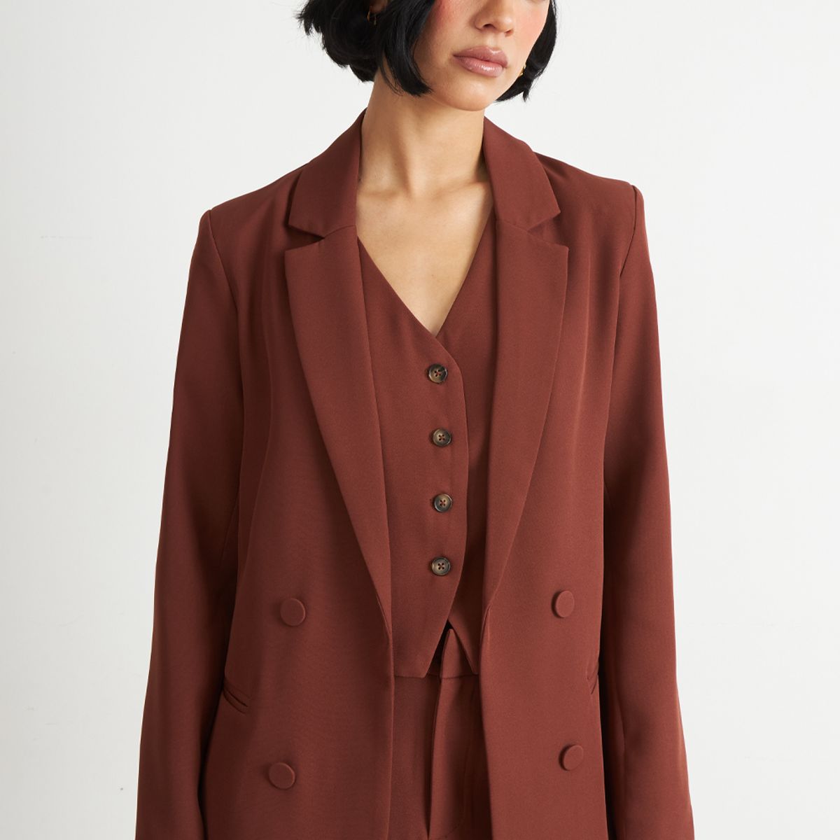 NICOPOLY - Blazer Básico de Tope Óxido Nicopoly