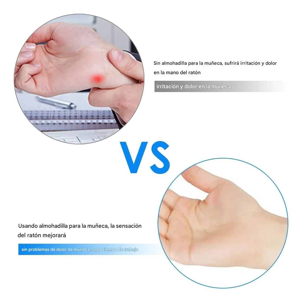 GENERICO - Mouse Pad De Silicona Con Soporte De Muñeca Verde Claro