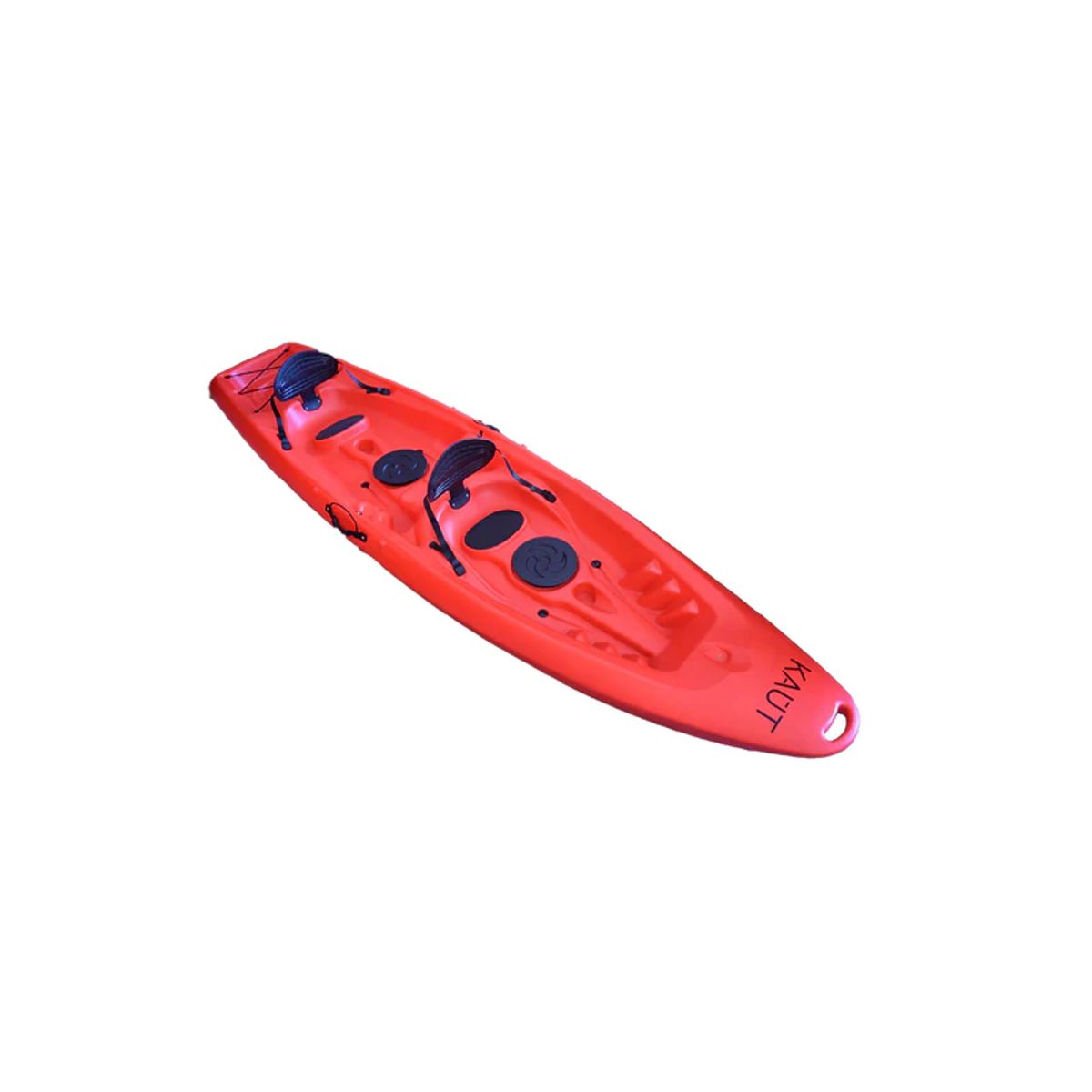 KAUT - Kayak Rigído Familiar 2 pp + Niño + 2 Remos y Asientos Rojo
