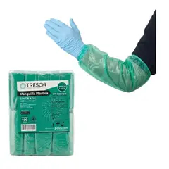 GENERICO - Manguilla Desechable Plastica 100unid Verde