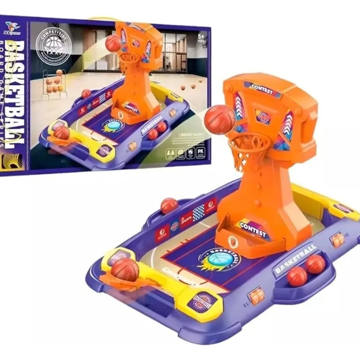 GENERICO - Juego De Mesa Basketball Infantil Mini Arcade Lanza Pelotas