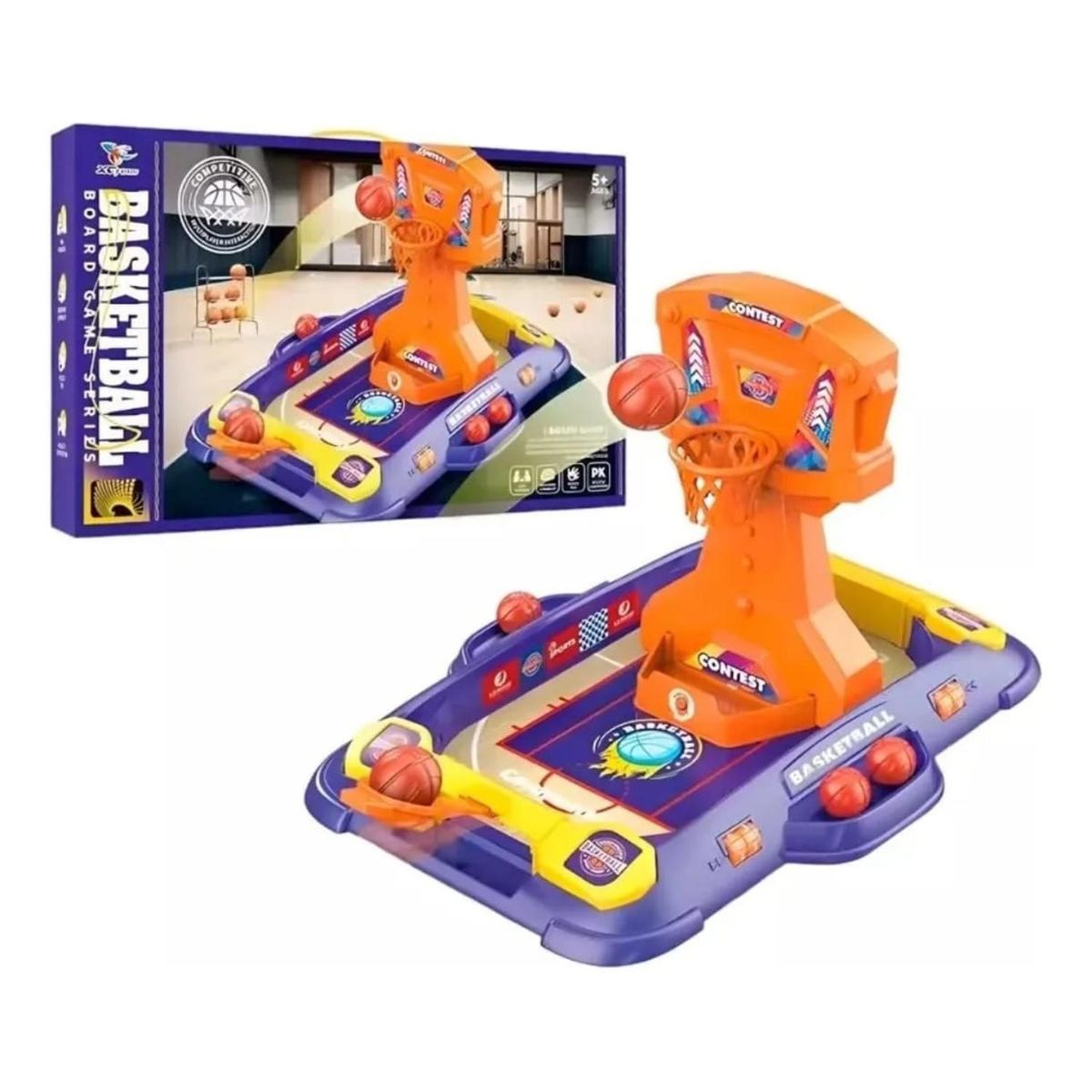 GENERICO - Juego De Mesa Basketball Infantil Mini Arcade Lanza Pelotas