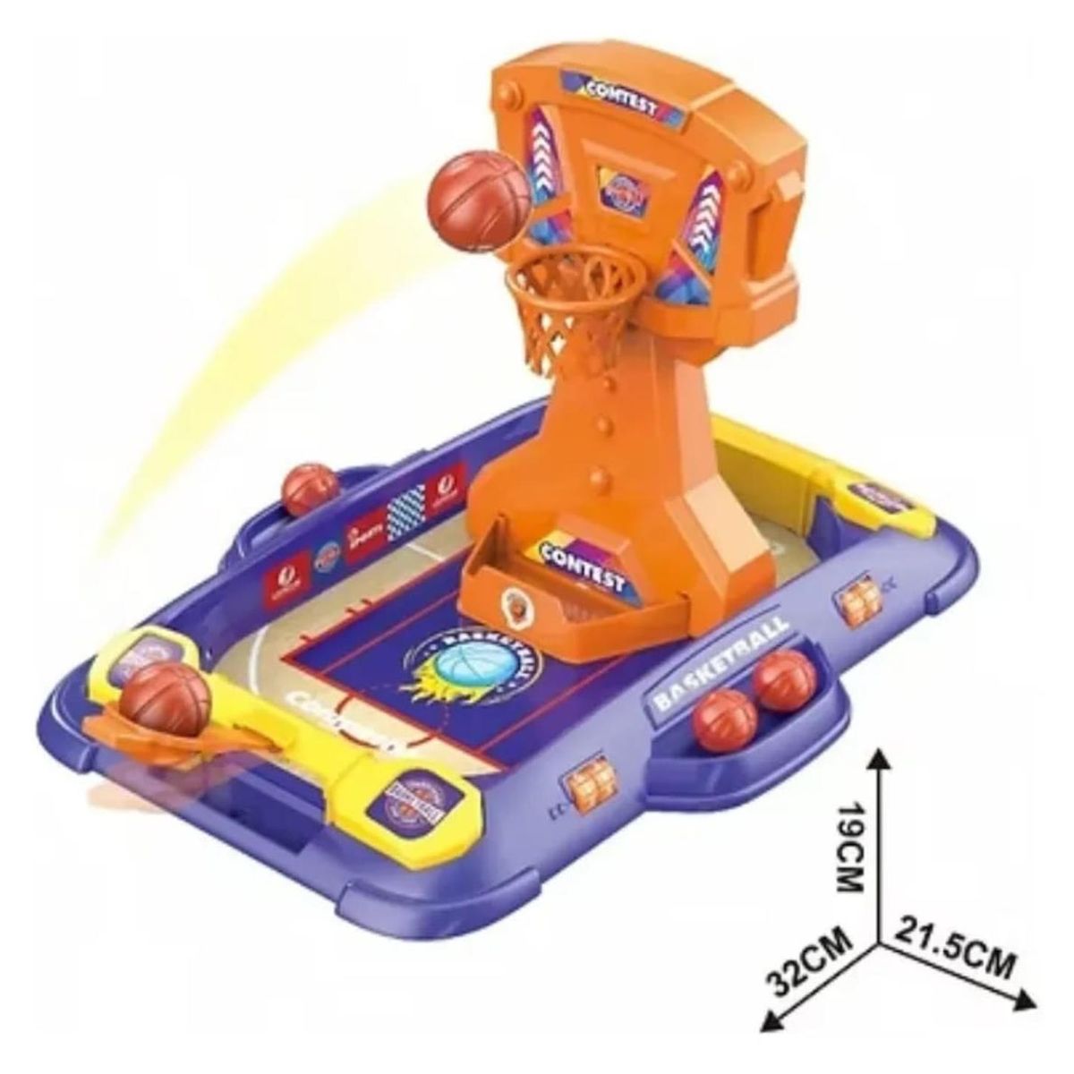 GENERICO - Juego De Mesa Basketball Infantil Mini Arcade Lanza Pelotas