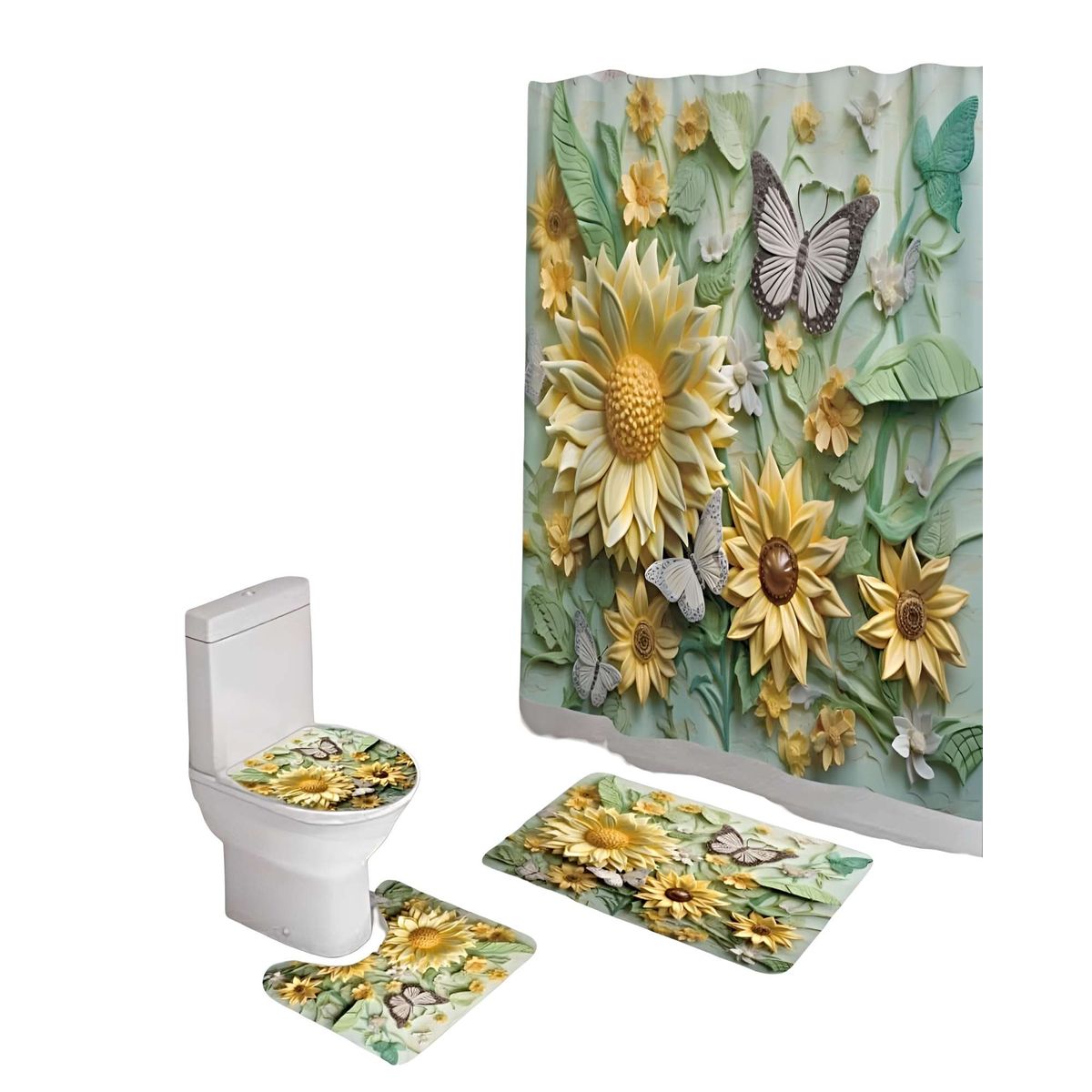 GENERICO - PACK DE BAÑO COMPLETO MODELOS UNICOS 4 PIEZAS S12