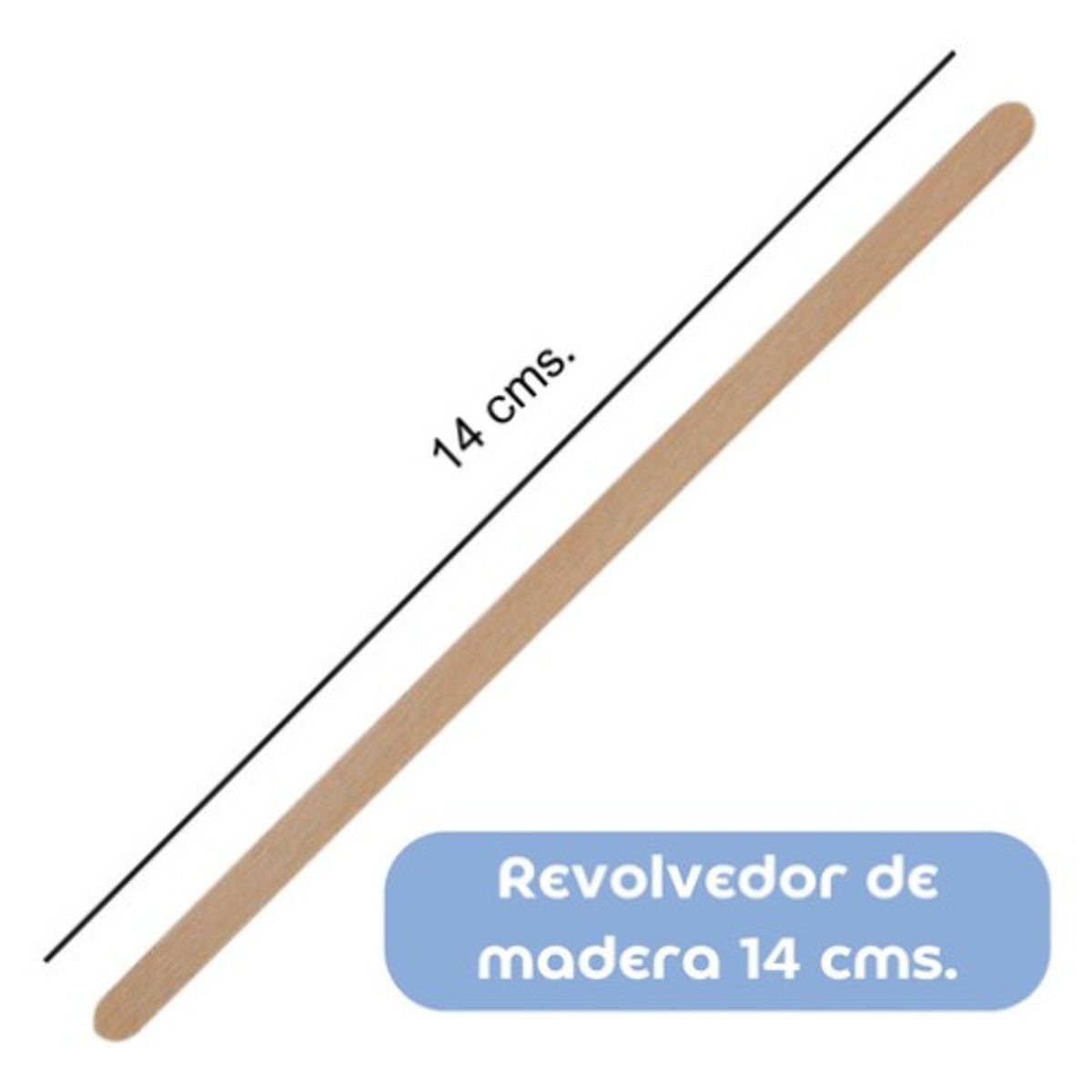 GENERICO - Palitos De Madera Para Revolver Café 14 Cm 1.000 Unidades Madera
