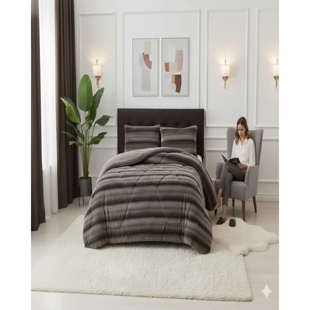 GENERICO - Cubrecama2 plazas Invierno Soft Touch Premium Chiporro