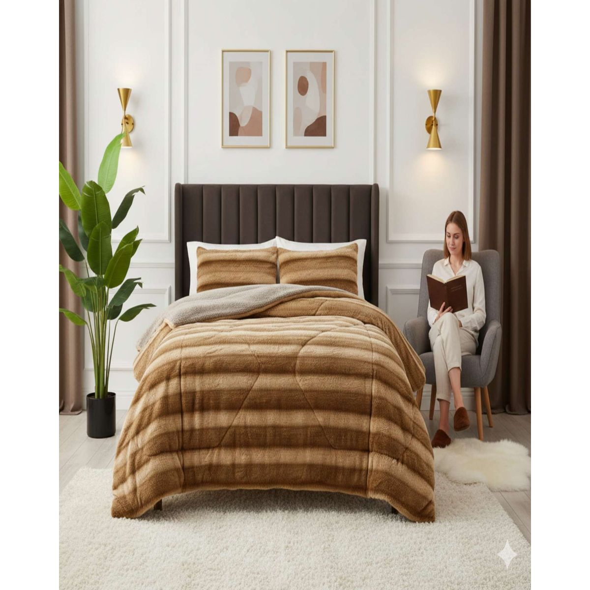 GENERICO - Cubrecama2 plazas Invierno Soft Touch Premium Chiporro