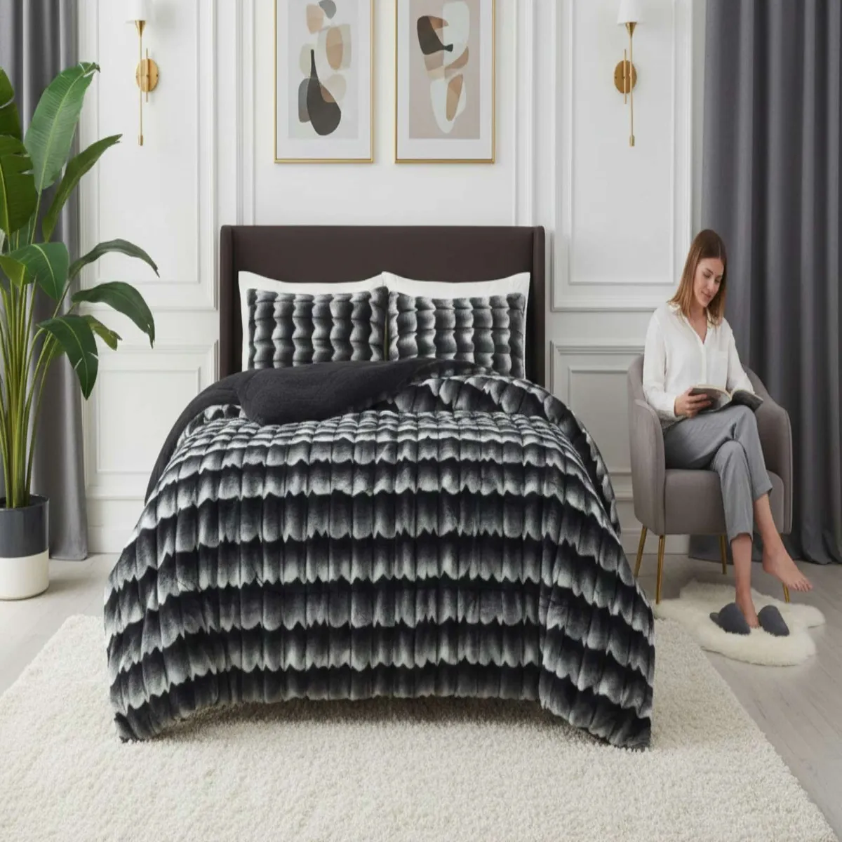 GENERICO - Cubrecama2 plazas Invierno Soft Touch Premium Chiporro