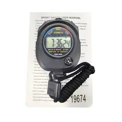 GENERICO - Cronómetro Digital Deportivo Con Brujula Y Alarma Resit Wate Negro