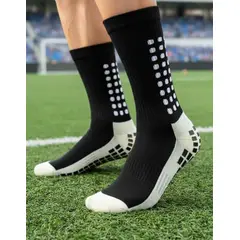 GENERICO - Calcetas De Fútbol Antideslizante, Media Deportiva Negro