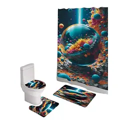 GENERICO - JUEGO DE BAÑO COMPLETO MODELOS UNICOS 4 PIEZAS S01