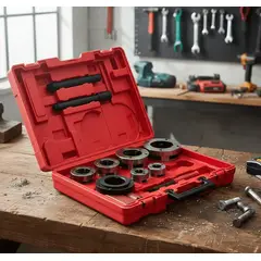 GENERICO - Juego Terrajas De 1 /2 '' A 2 '' Rosca Npt Con Maletín (wt1055) Rojo