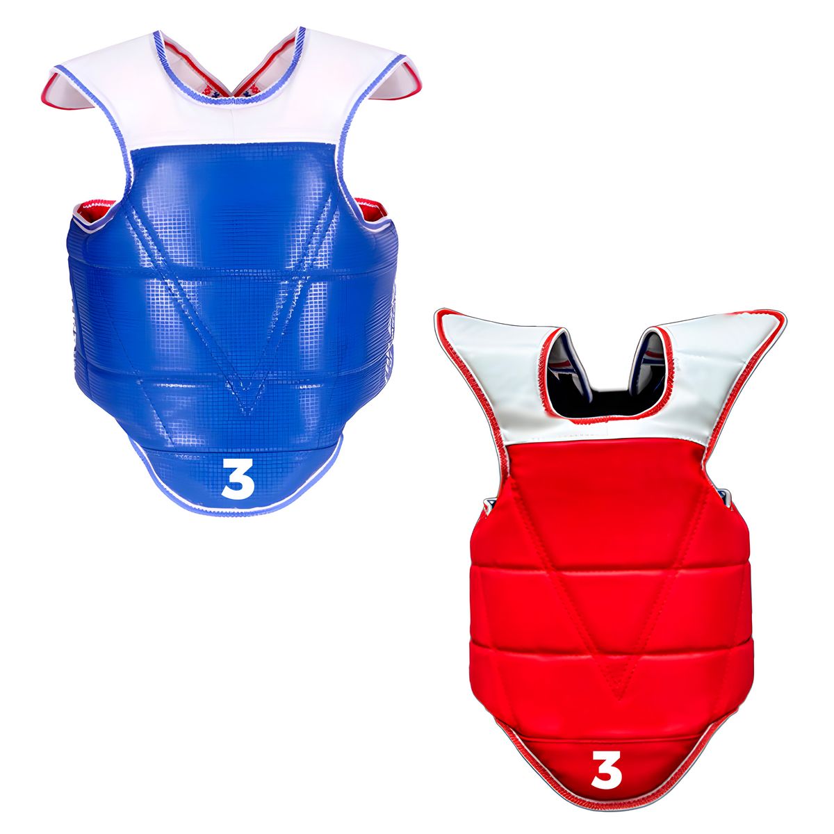 GENERICO - Pechera Protector Corporal Reversible Taekwondo Boxeo Karate Rojo Talla L