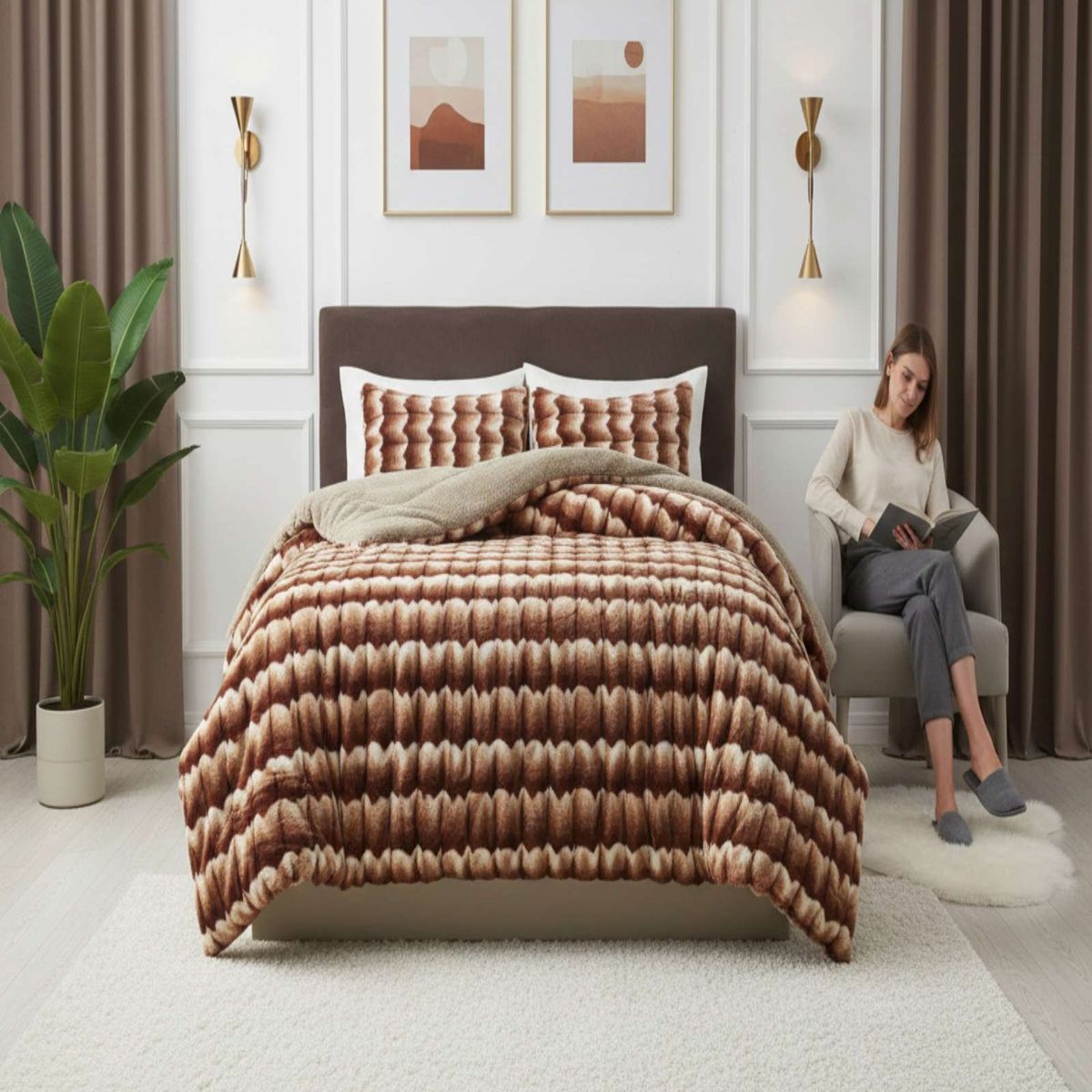 GENERICO - Cubrecama2 plazas Invierno Soft Touch Premium Chiporro.