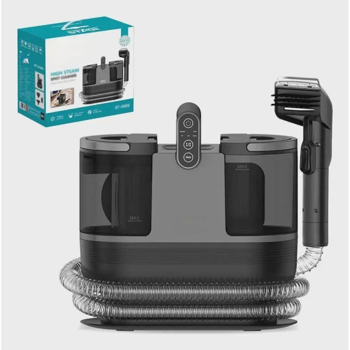 RIOVEO - Aspiradora Lava Tapiz Alfombras Hogar Multiuso 500w Negro