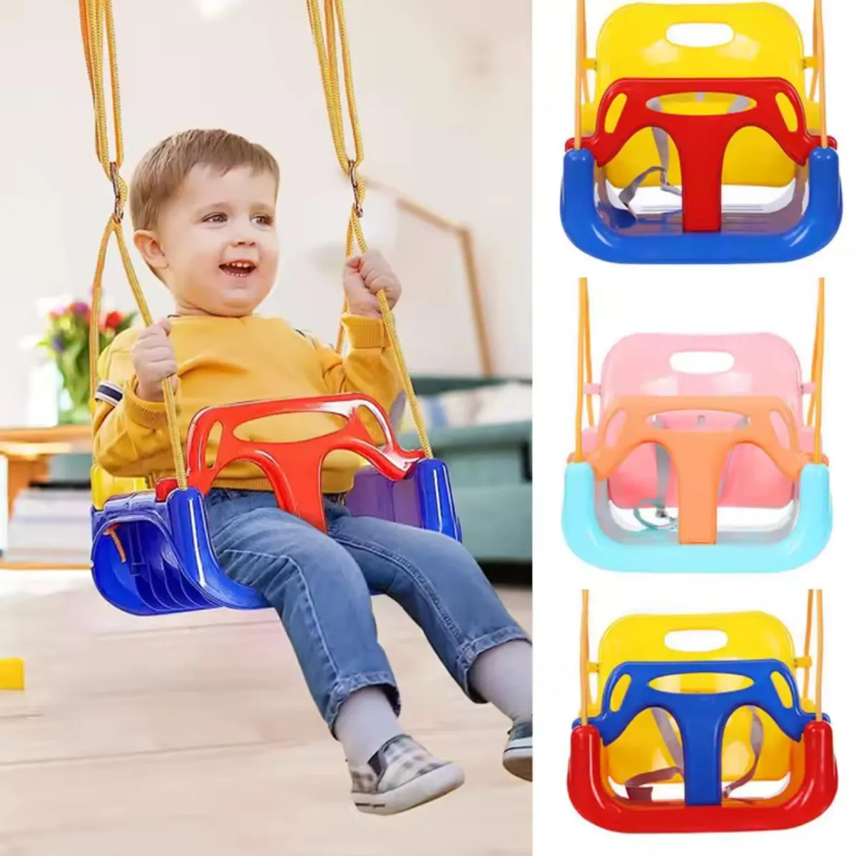 GENERICO - Columpio Silla 3 En 1 Ajustable Portátil Niños Asiento Bebe