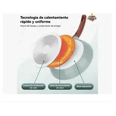 GENERICO - Juego Bateria Cocina Granito Antiadherente Olla Sarten 10pcs