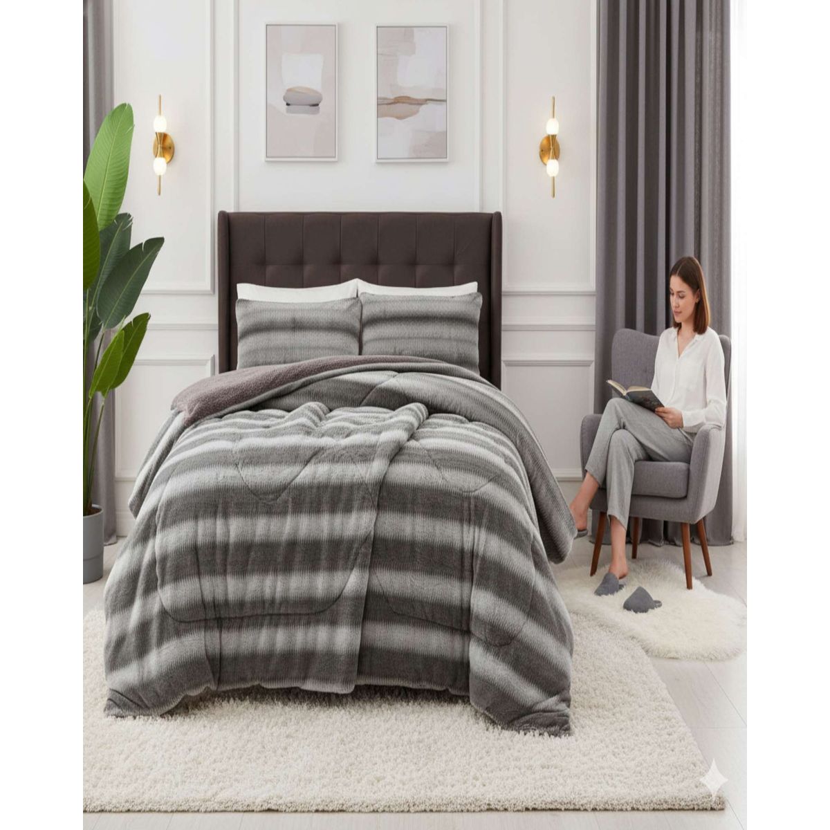 GENERICO - Cubrecama2 plazas Invierno Soft Touch Premium Chiporro