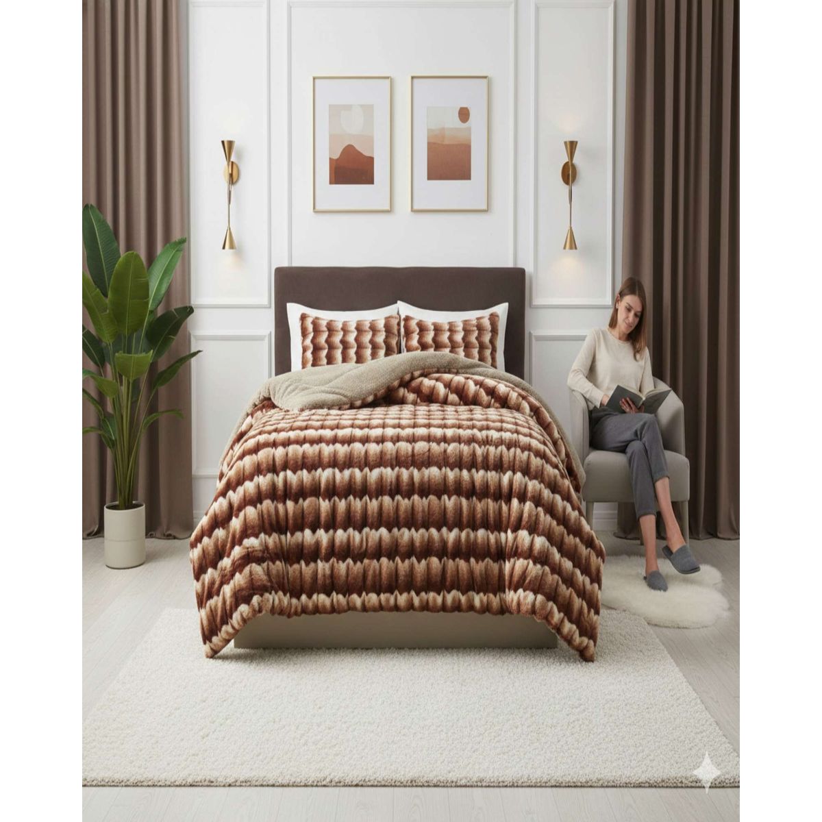 GENERICO - Cubrecama2 plazas Invierno Soft Touch Premium Chiporro