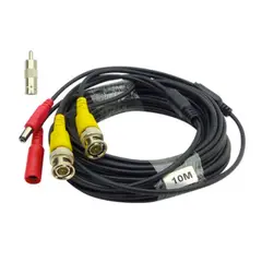 GENERICO - Cable Para Camara De Vigilancia, 10 Metros BNC+DC