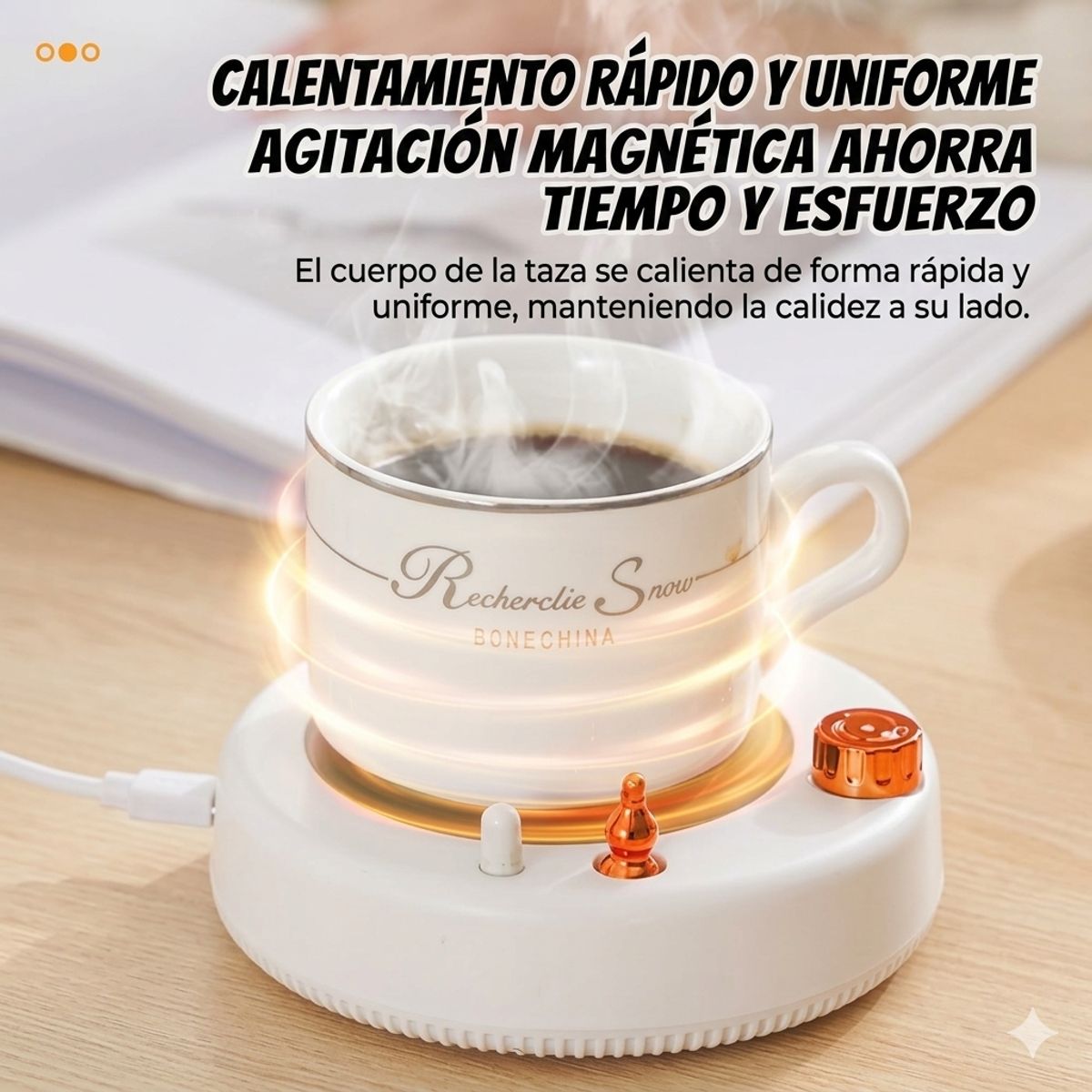 GENERICO - Calentador De Tazas Y Mamaderas Con Mezcla Magnética Premium