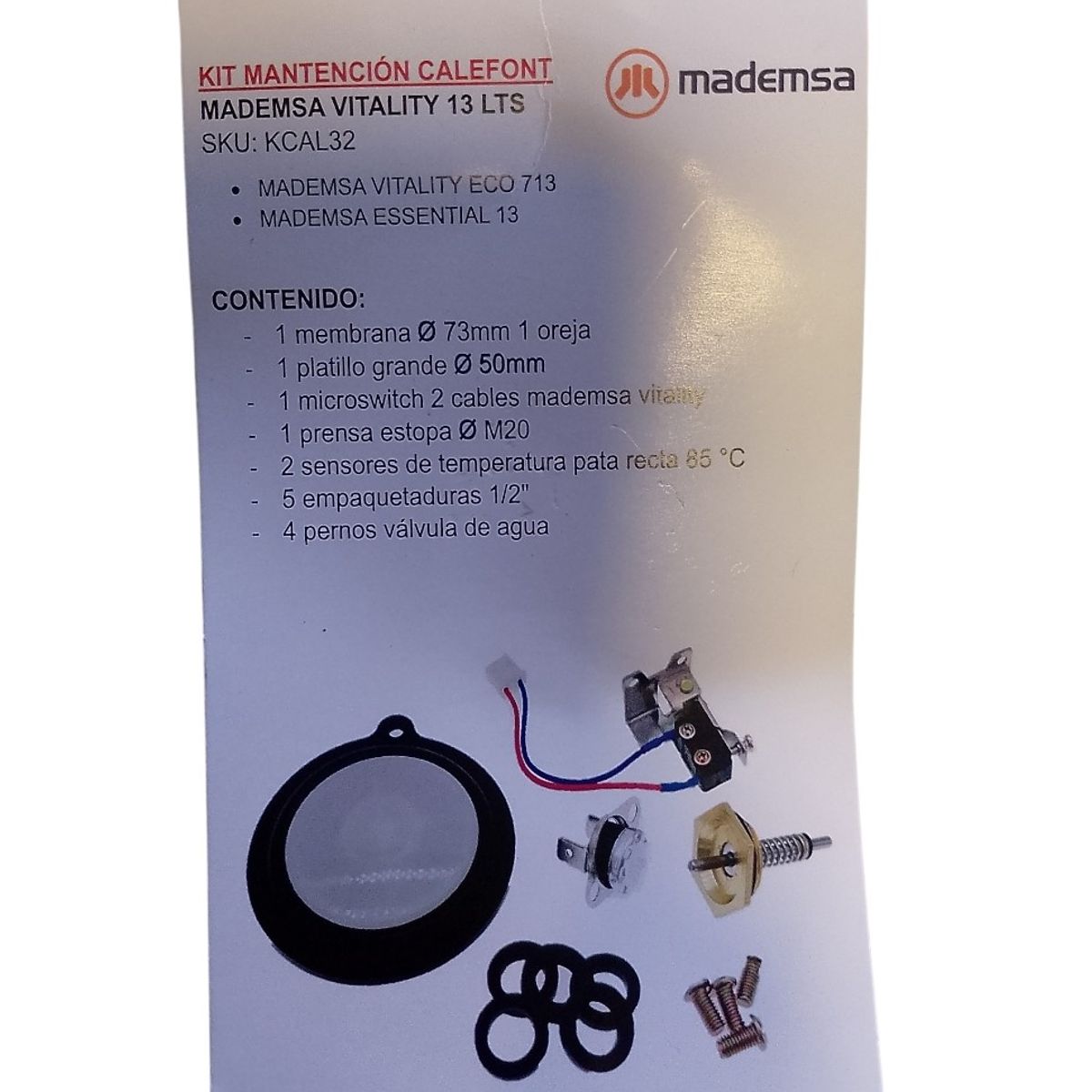 MADEMSA - Kit de Mantencion Calefot Mdensa Vitality 13LTRS