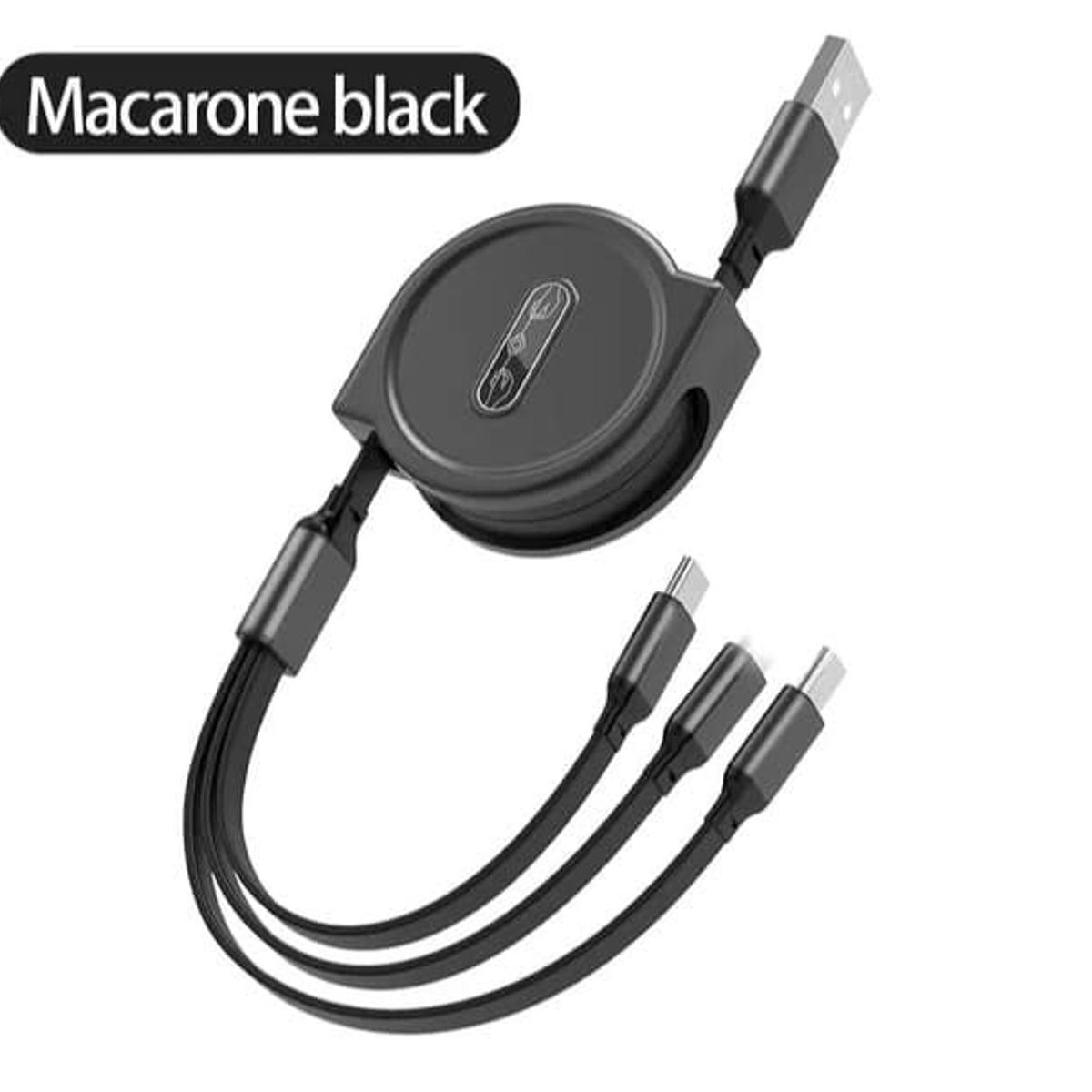 GENERICO - Cable Cargador Retractil 3 en 1 [micro, tipo C y Lightining]